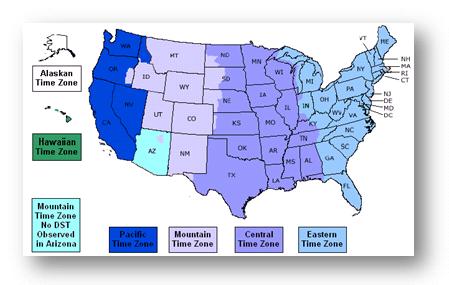 time zones map north america. Here is a time zone map of