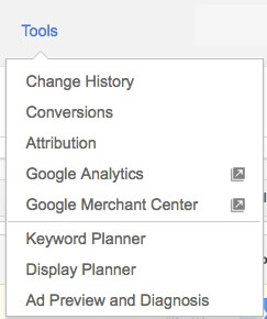 AdWords keyword planner tool