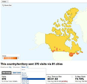 Google Analytics Map Overlay