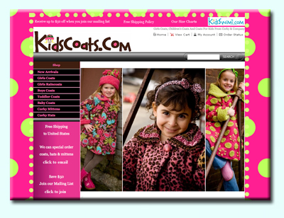 KidsCoats.com Homepage
