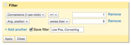 Converting Low Position Keywords