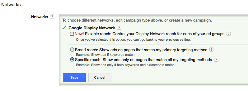 Specific Reach Targeting on the Display Network
