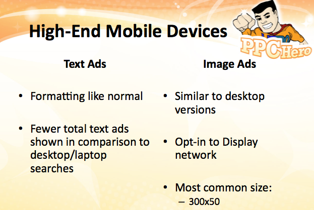 HIgh-End Mobile Device Ad Formatting