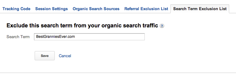 Search Term Exclusion