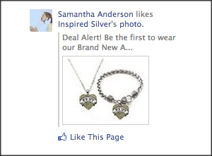 Example of Facebook Sponsored Story Ad