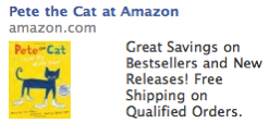 How we might rewrite Amazon's Facebook ad for Pete the Cat