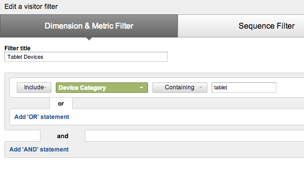 Remarketing Lists in Google Analytics for Tablet Users