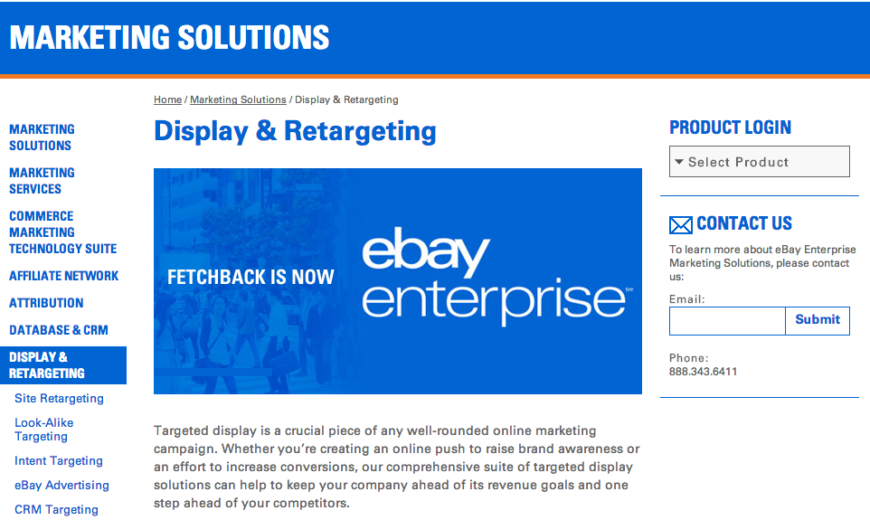 eBay Enterprises' suite of marketing options.