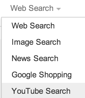 Web Search drop down