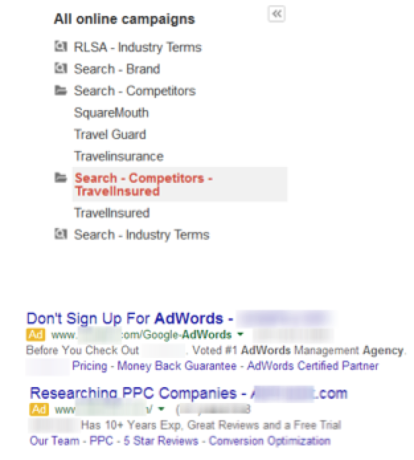 Image of AdWords campaigns
