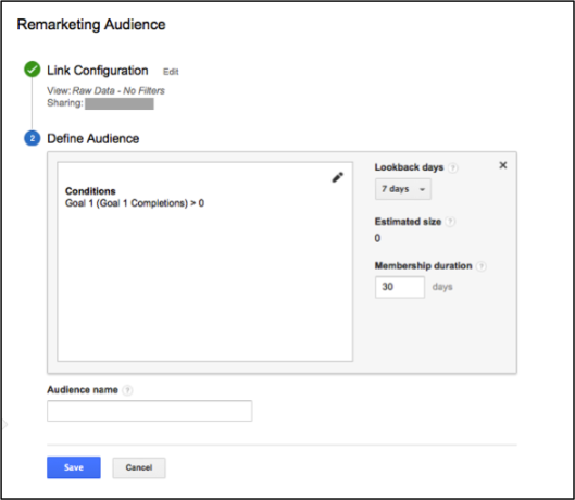 Defining Audience Google Analytics Remarketing