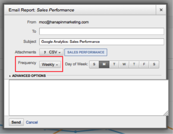 Setting Up A Scheduled Email In Google Analytics