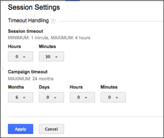 Session Settings Google Analytics