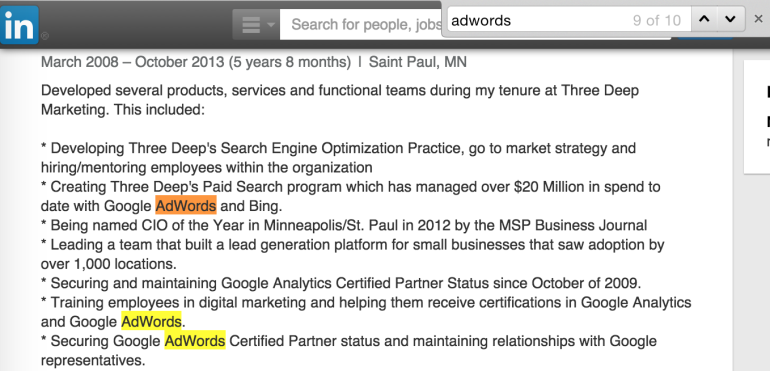 LinkedIn-Search-AdWords
