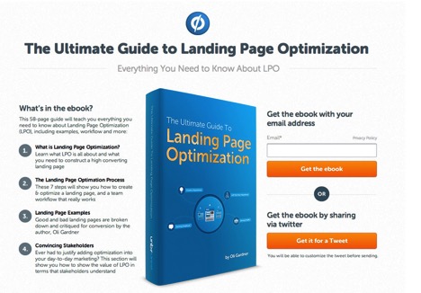 Image of landing page optimization guide