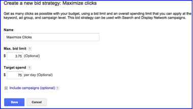 Image of maximize clicks strategy