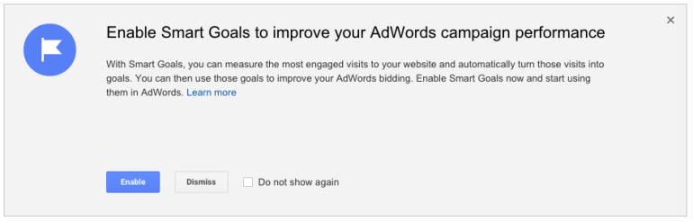 enable adwords smart goals