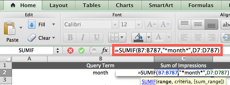 Sumif Example