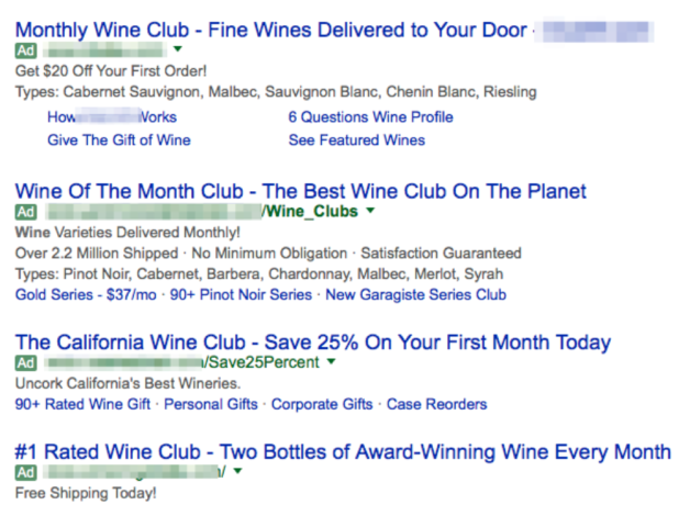 Wine Ad Examples