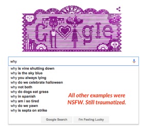 Image of irrelevant search queries