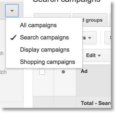 Download all Search campaigns