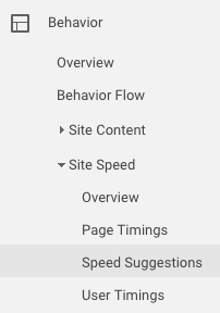 Check Google Analytics for speed suggestions