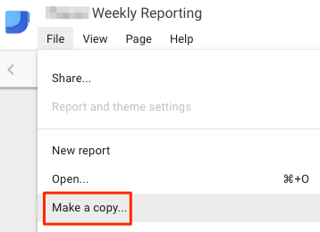 Make a copy of a report to customize as a template