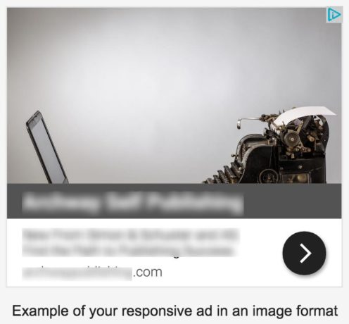 Example of a responsive ad in an image format