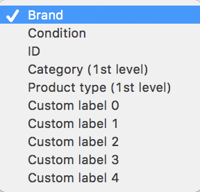 Product group categories