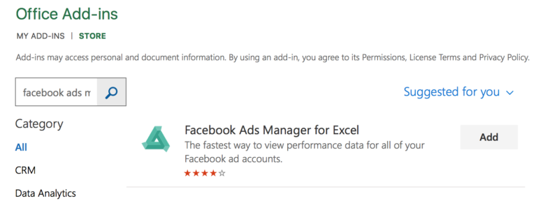 Facebook Ads Manager For Excel