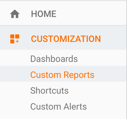 Custom Google Analytics report