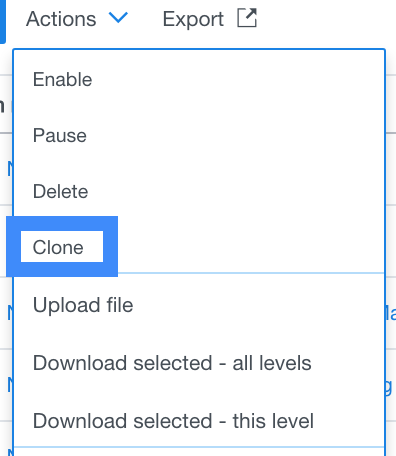 Clone option enables users to copy