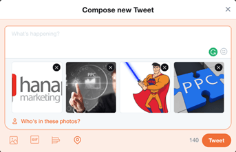 Example of an organic tweet with multiple images