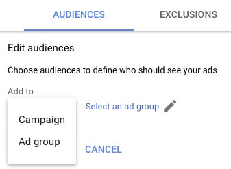 Add the audience