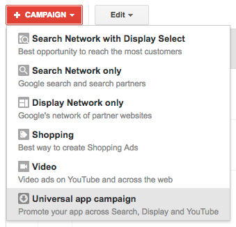 Creating Universal App campaigns
