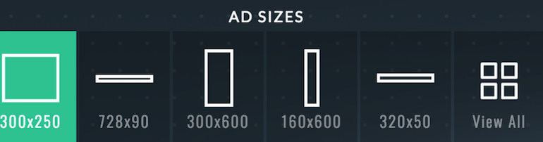 Create 5 ad sizes