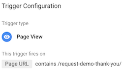 Google Tag Manager Trigger Configuration