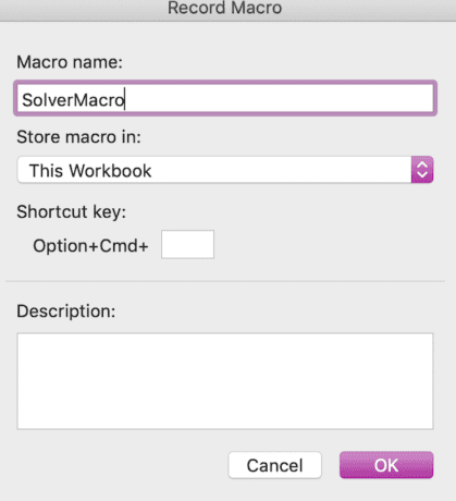 name your excel macro