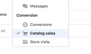 Location of the catalog sales campaign type