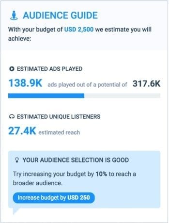 audiogo audience reach estimator