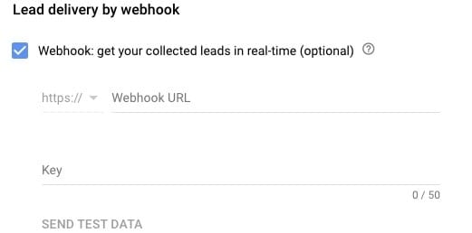 Webhook on Lead Form