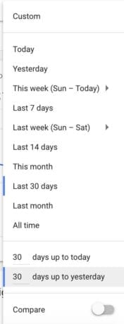 Google Ads Date Ranges